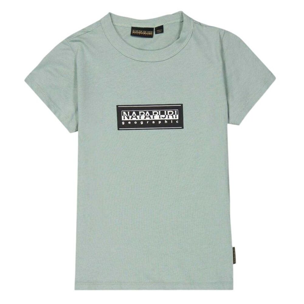 Napapijri Childrens/Kids Geographic Logo Crew Neck / Green Milieu